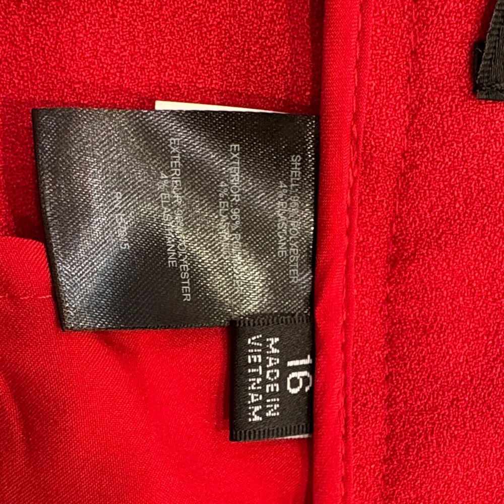 Tahari ASL Vibrant Red Trousers - Picture 6 of 9